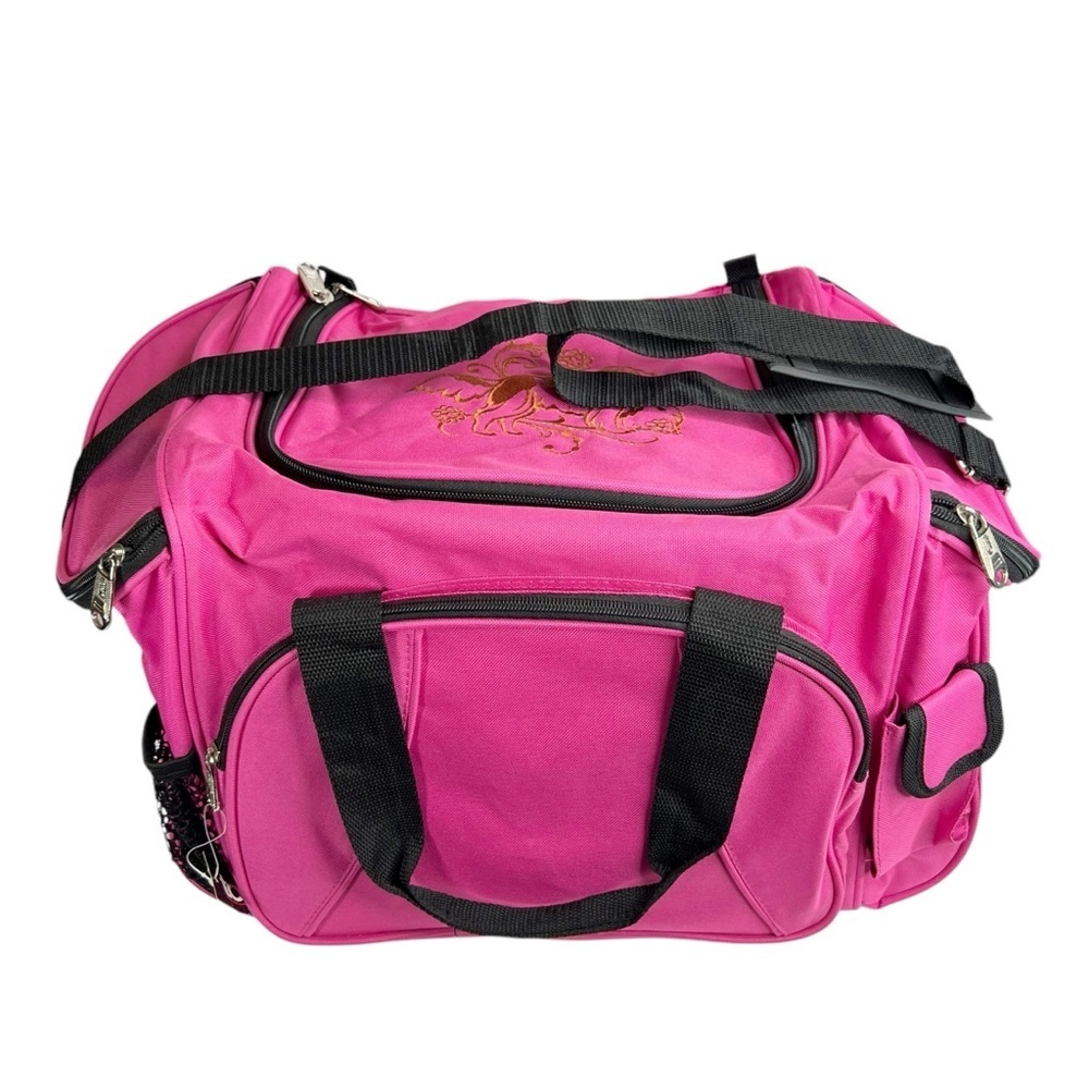 NWT Totes Isotoner Bright Pink Travel Carry On Duffle Bag Luggage